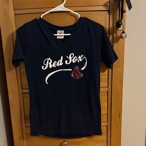 Red Sox Navy V-Neck T-Shirt